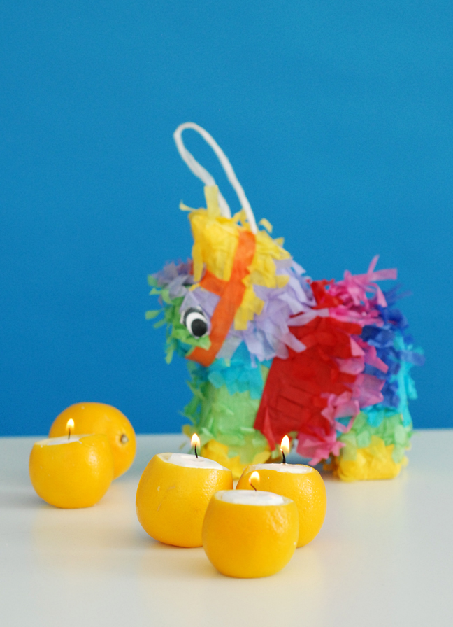 citrus candles mini pinata