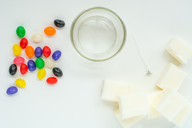 jelly beans glass cup