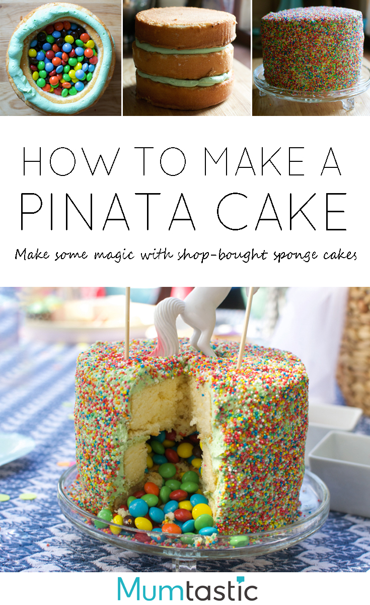 How to make a pinata cake - using shop-bought sponges