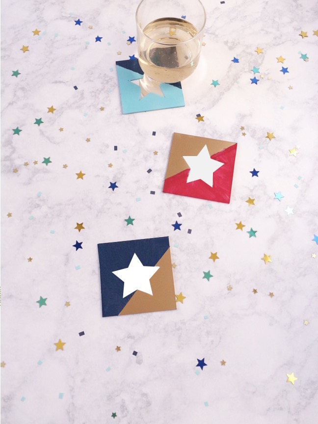 DIY Mirrored 4th of July Star Coasters | Shauna Younge