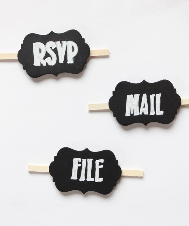 mail-file-bills-organization-chalkboard-labels-black-white