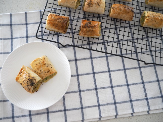 Chicken Pesto Sausage Rolls