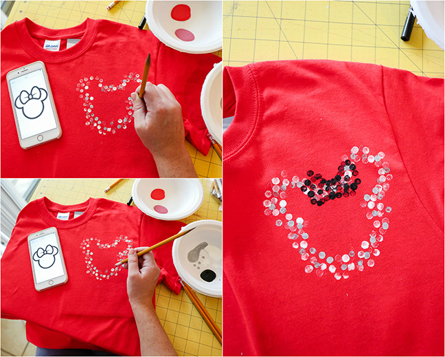 DIY Disney Tees For The Whole Family - Polka Dot Minnie Design