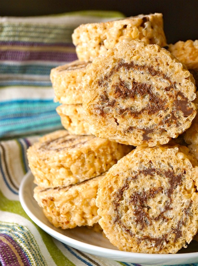 rice krispie treats pinwheels chocolate