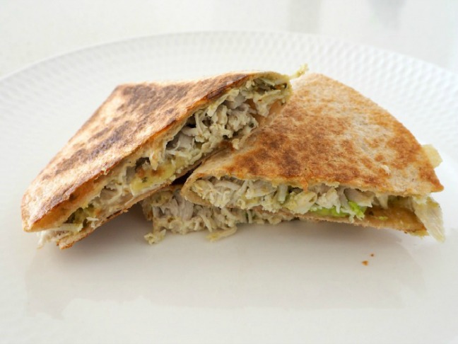 Chicken, Pesto and Feta Quesadillas