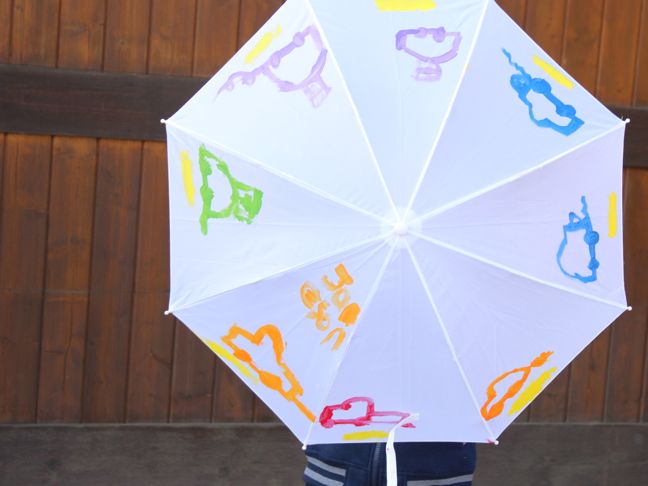 diy painted umbrella