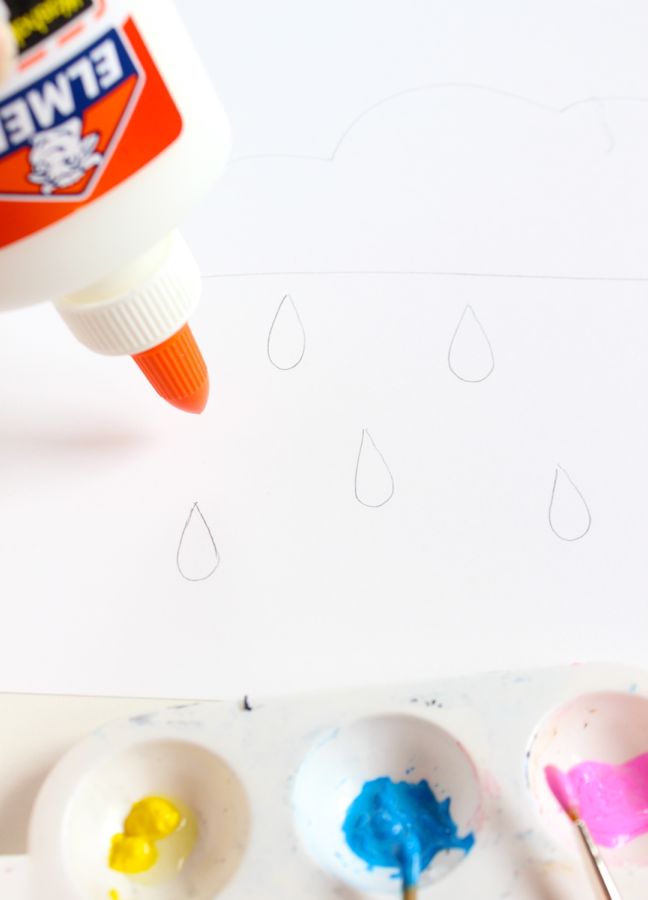 elmers-glue-art-project-rain-drops-on-white-paper