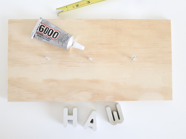 DIY Cement Alphabet Wall Hook Organizer