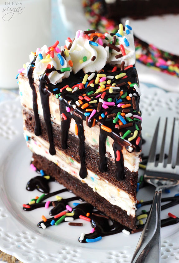 birthday cake brownie
