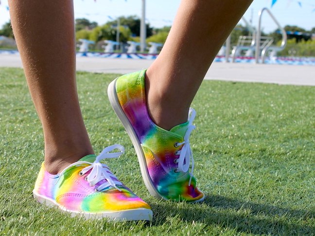 final tie dye sneaker project