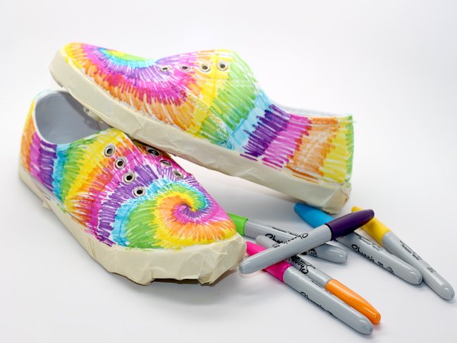 step 5.3 Tie Dye Sharpie Sneaker Project