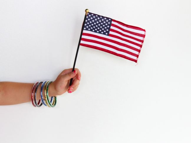 american flag glitter bracelets