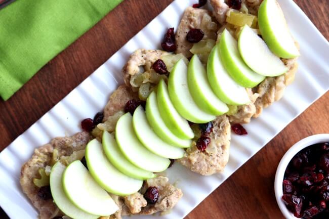 Slow Cooker Cranberry Apple Pork Chops