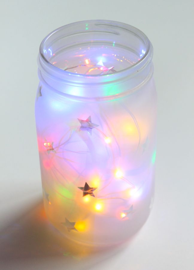 mason-jar-with-multi-color-fairy-twinkle-lights