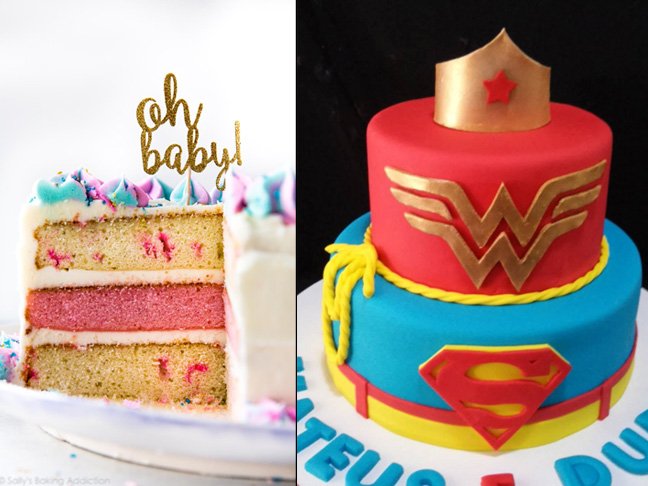 Gender reveal cake