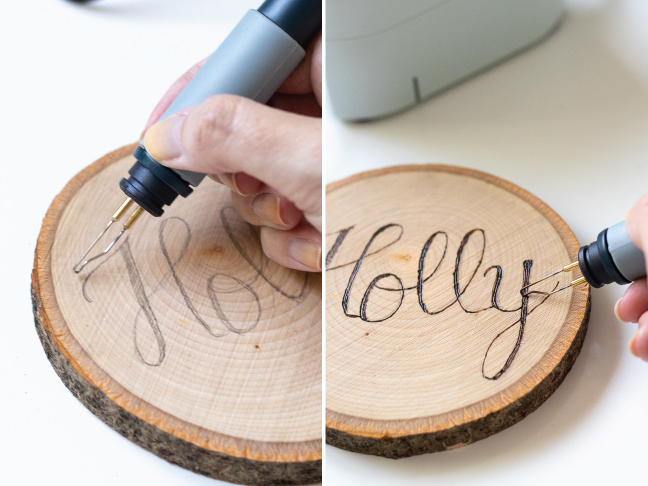 Make Double-Duty Wood Burned Place Cards to Gift as Coasters