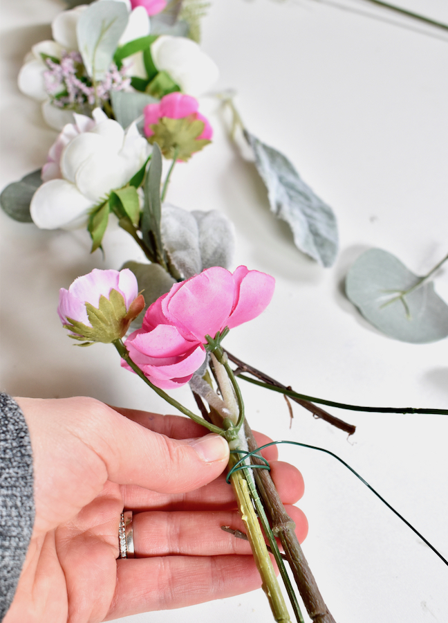 Welcome Spring With A DIY Flower Garland With Lights