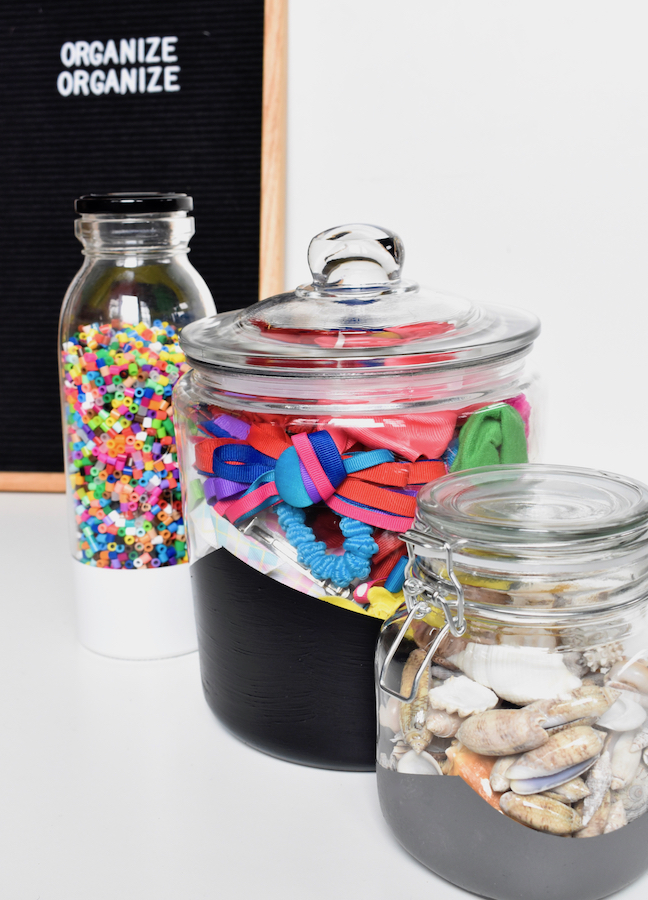 Time to Get Organized With These Pretty DIY Painted Storage Jars
