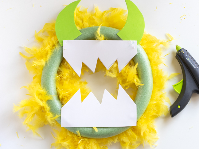 This Completely Un-Scary Monster Wreath will Brighten your Door for Halloween