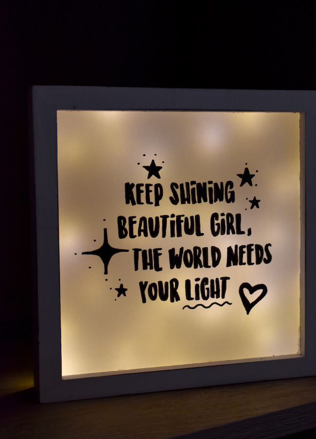 Recycle Christmas Lights To Make This Adorable DIY Lightbox