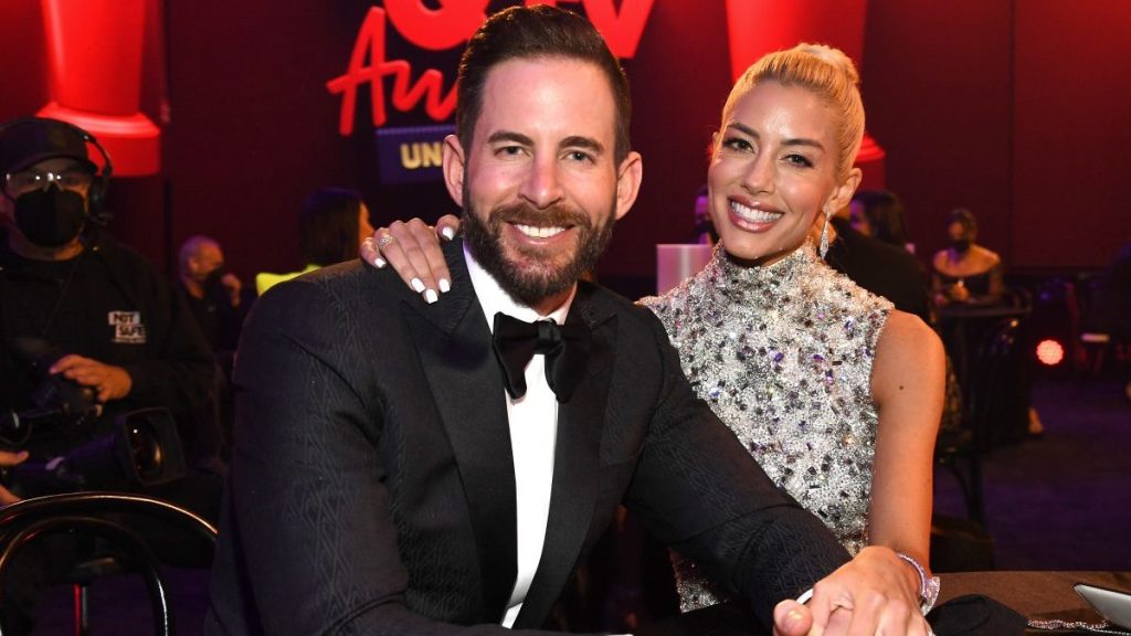 In this image released on May 17, Tarek El Moussa and Heather Rae Young attend the 2021 MTV Movie & TV Awards: UNSCRIPTED in Los Angeles, California.