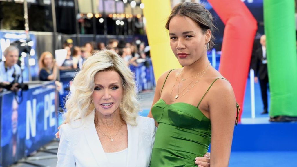 Donna Mills and daughter Chloe attend the UK Premiere Of "NOPE" at Odeon Luxe Leicester Square on July 28, 2022 in London, England.