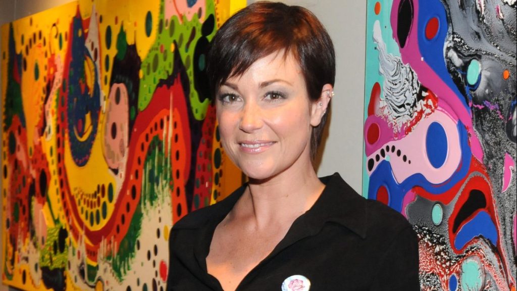 Actress Kim Rhodes attends "Hollywood Love Letters" Artist Reception at ArcLight Cinemas on July 11, 2013 in Hollywood, California.