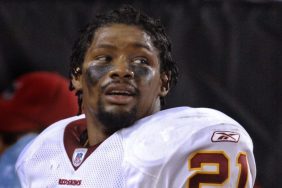 Washington Redskins safety Sean Taylor leaves the field after his ejection in an NFL wild card playoff game January 7, 2006 in Tampa. The Redskins defeated the Tampa Bay Buccaneers 17 - 10.