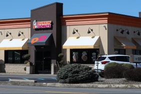 An exterior view of a Dunkin' Donuts restaurant in Sunbury.