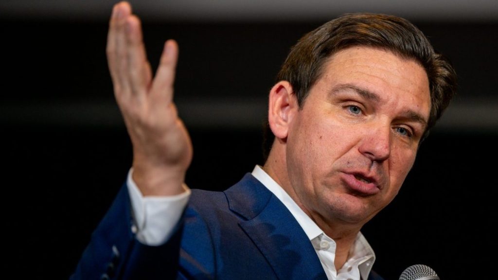 Republican presidential candidate, Florida Gov. Ron DeSantis speaks to supporters during a campaign rally at the Courtyard by Marriott Nashua on January 19, 2024 in Nashua, New Hampshire. DeSantis continues campaigning in New Hampshire ahead of that state's primary on January 23.