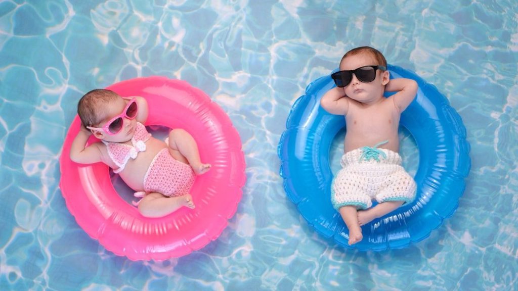 babies keeping cool during summer