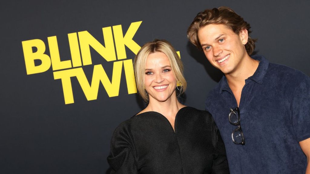 Reese Witherspoon, Deacon Phillippe at the "Blink Twice" Los Angeles Premiere held at the DGA Theater on August 8, 2024 in Los Angeles, California.