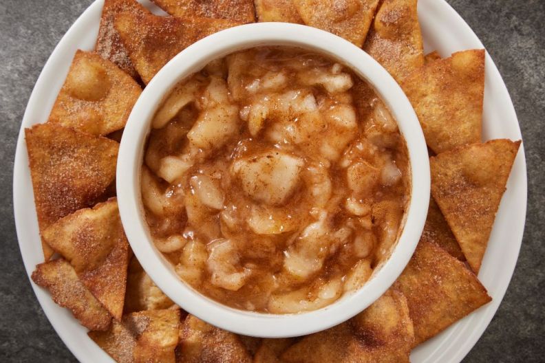 Apple Pie Salsa with Cinnamon Sugar Nacho Chips