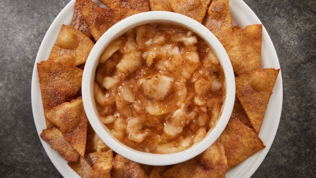 Apple Pie Salsa with Cinnamon Sugar Nacho Chips