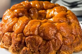 Homemade Sweet Cinnamon Caramel Apple Monkey Bread with Butter and Sugar