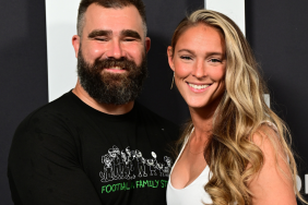 (L-R) Jason Kelce and Kylie Kelce attend Thursday Night Football Presents The World Premiere of "Kelce" on September 08, 2023 in Philadelphia, Pennsylvania.