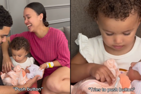 parenting video toddler newborn sister baby doll viral