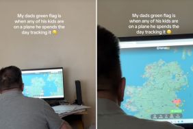 dad flight tracking video