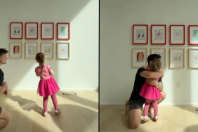 dad surprise daughter art gallery