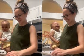 baby reaction mom cooking video