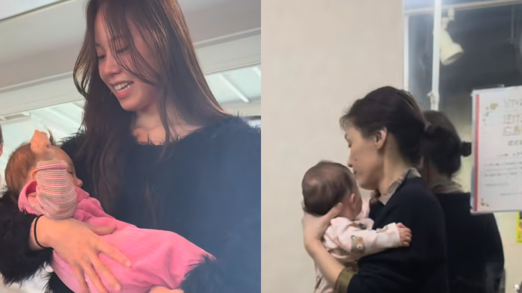 baby Japan trip viral parenting video