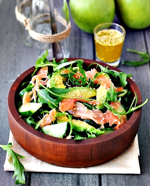 Smoked Salmon Avocado Salad