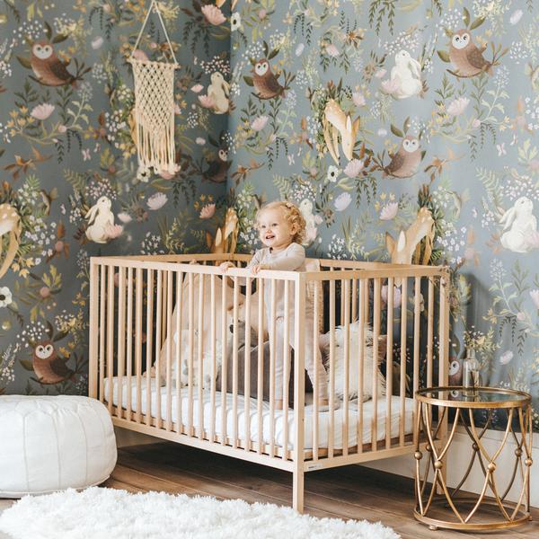 Floral Woodland Baby Girl Nursery