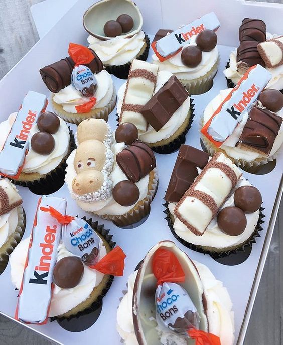 Triple Kinder Cupcakes