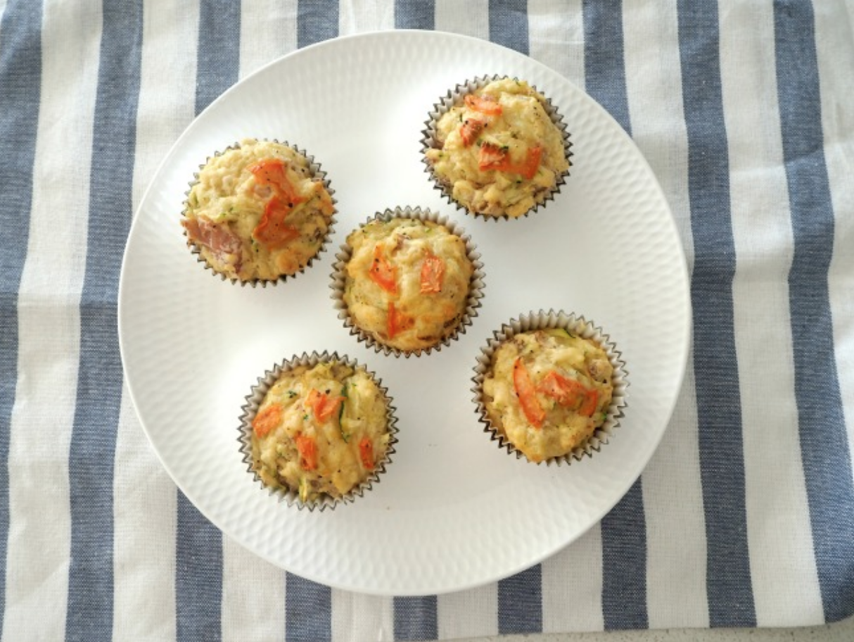 Ham and Zucchini Muffins