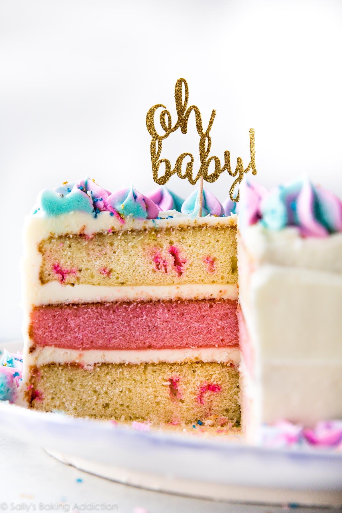 DIY Multi-Colored Gender Reveal Cake