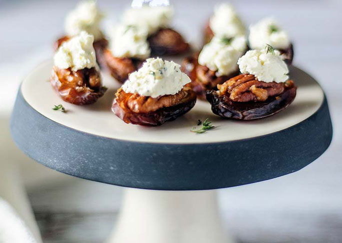 Pecan and Boursin Stuffed Dates 