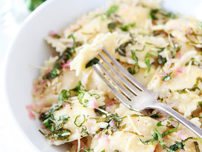 Cheese Ravioli With Lemon-Basil Butter Sauce