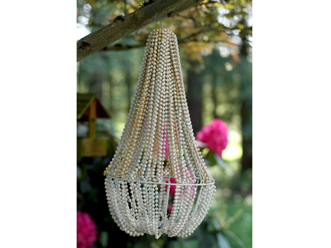 DIY Beaded Chandelier