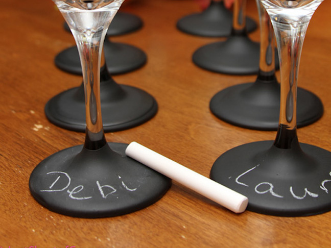 Chalkboard Wine Glasses